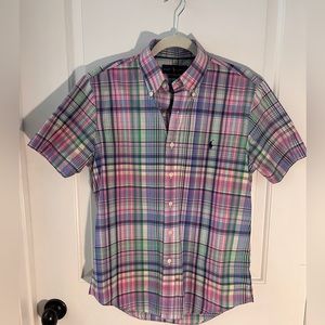 Polo Pastel Plaid S\S Button-Down - Men’s Size S